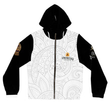 Load image into Gallery viewer, Apothecary Paisley Zip Hoodie — 'In Terps We Trust' Women's Full‑Zip