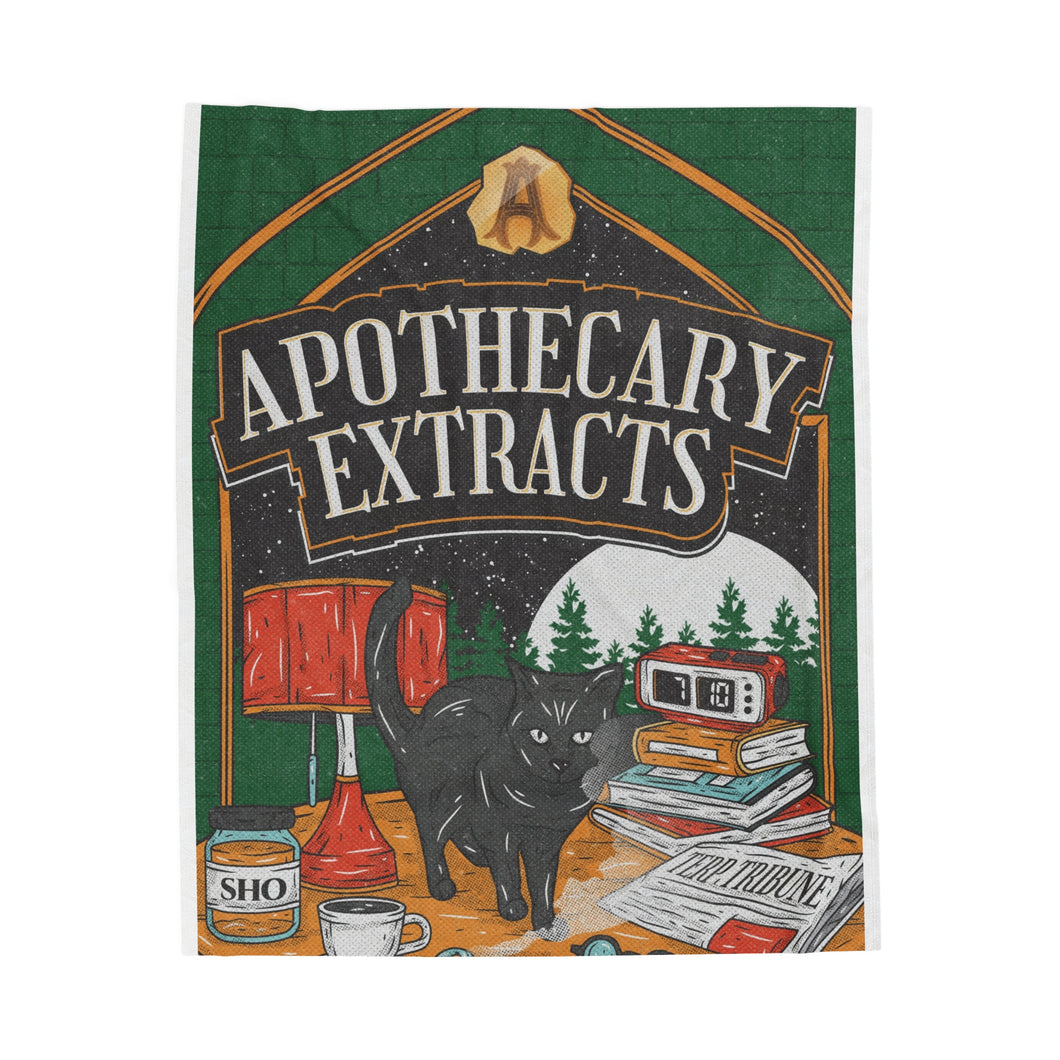 Apothecary Cat Plush Blanket