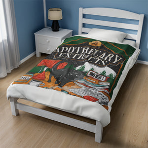 Apothecary Cat Plush Blanket