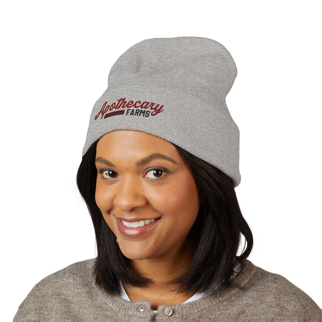 Apothecary Farms Classic Cuffed Beanie - Cozy Embroidered Winter Hat